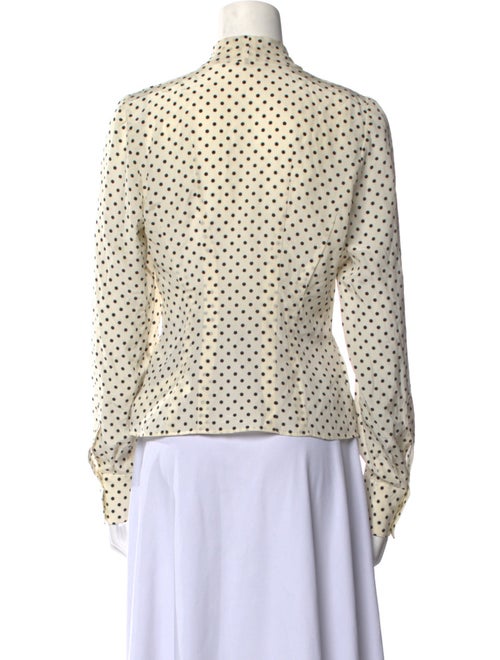 Dolce & Gabbana Silk Polka Dot Print Blouse