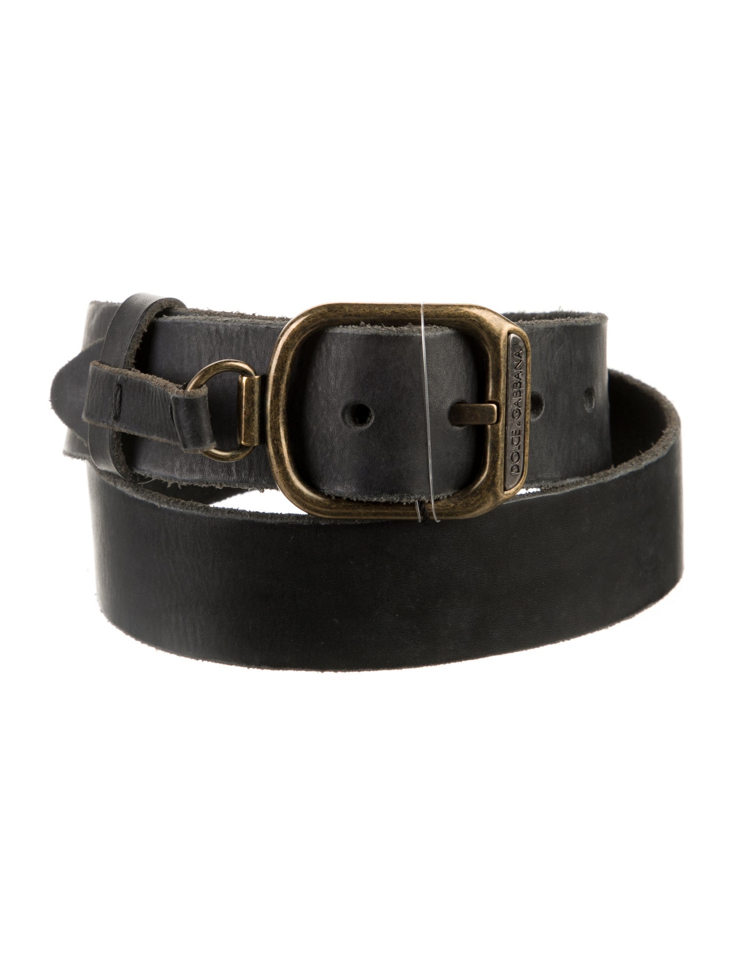 Dolce & Gabbana Leather Distressed Accents Belt