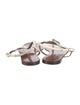 Dolce & Gabbana Leather Floral Print Slingback Sandals