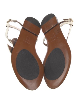 Dolce & Gabbana Leather Floral Print Slingback Sandals