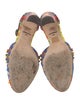 Dolce & Gabbana Majolica Print Canvas T-Strap Pumps