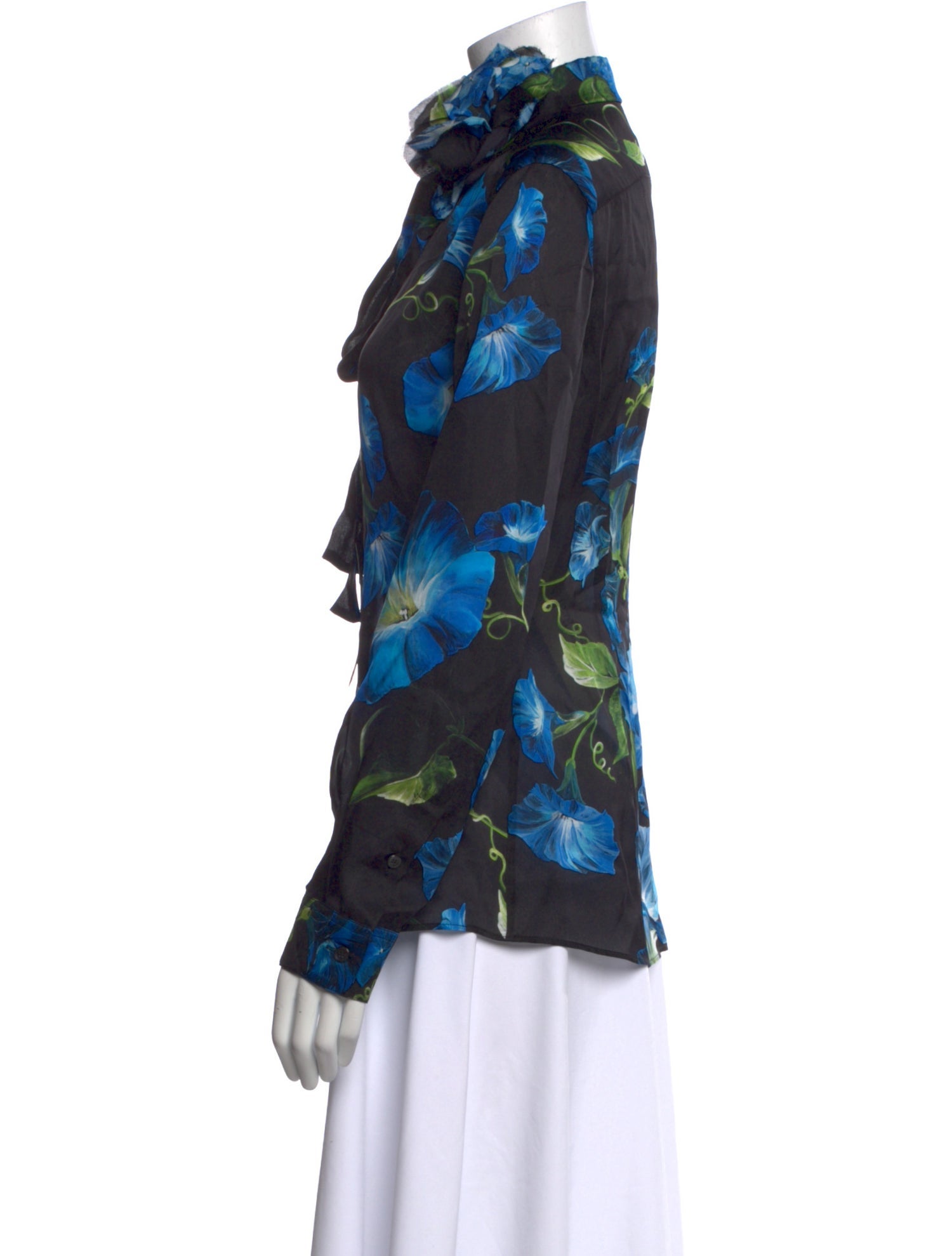 Dolce & Gabbana Silk Floral Print Blouse w/ Tags