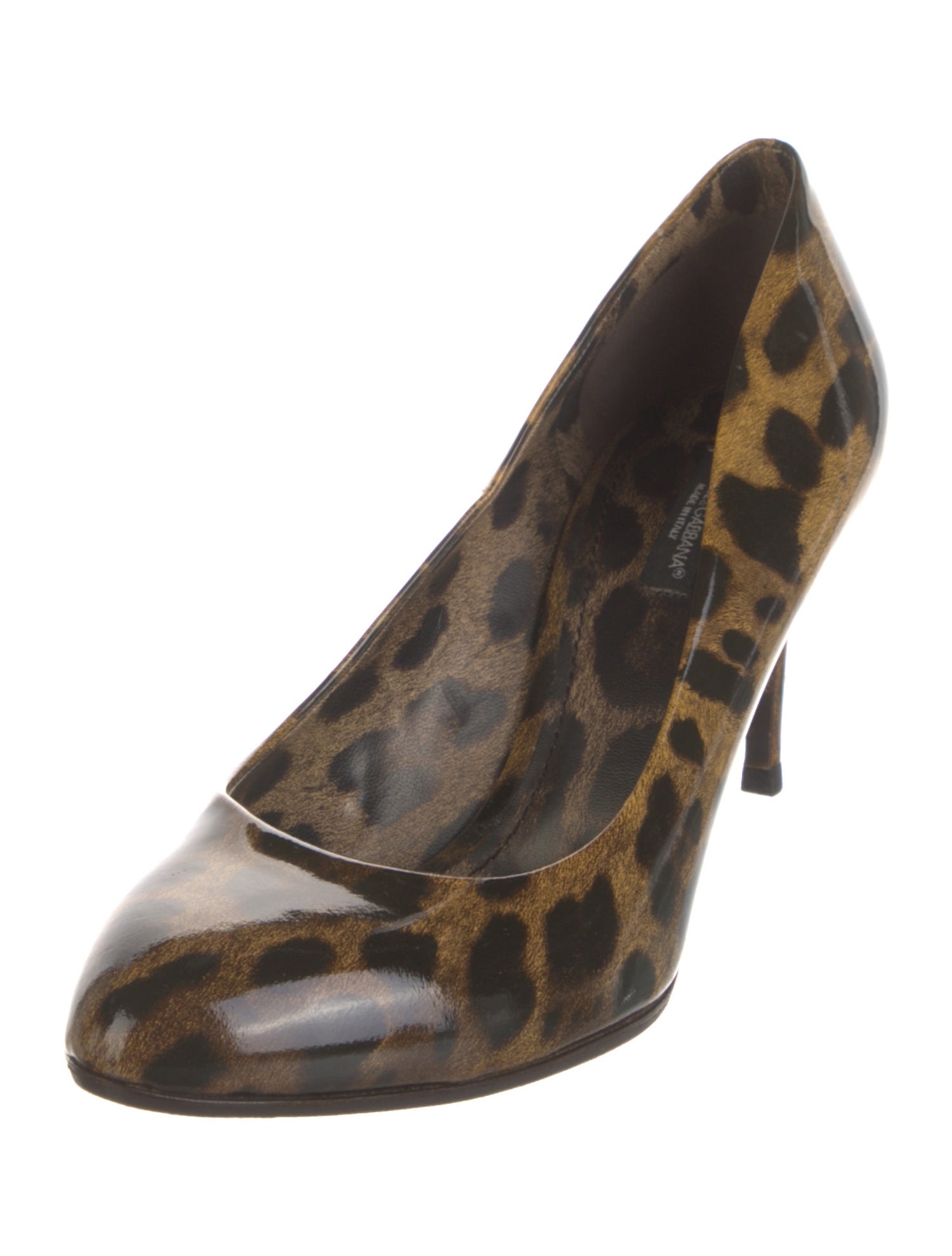 Dolce & Gabbana Patent Leather Animal Print Pumps