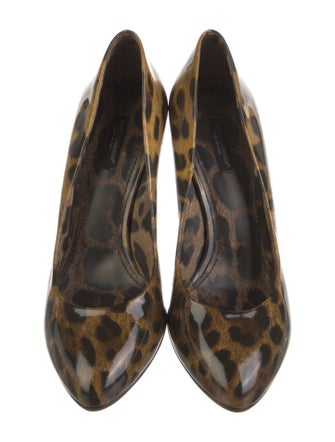 Dolce & Gabbana Patent Leather Animal Print Pumps