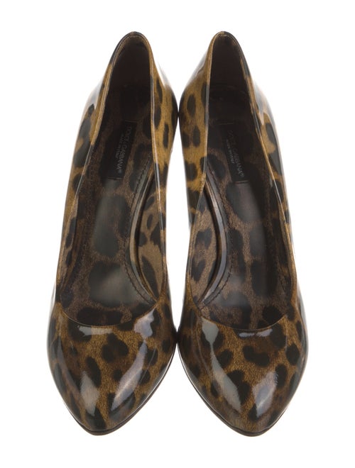 Dolce & Gabbana Patent Leather Animal Print Pumps