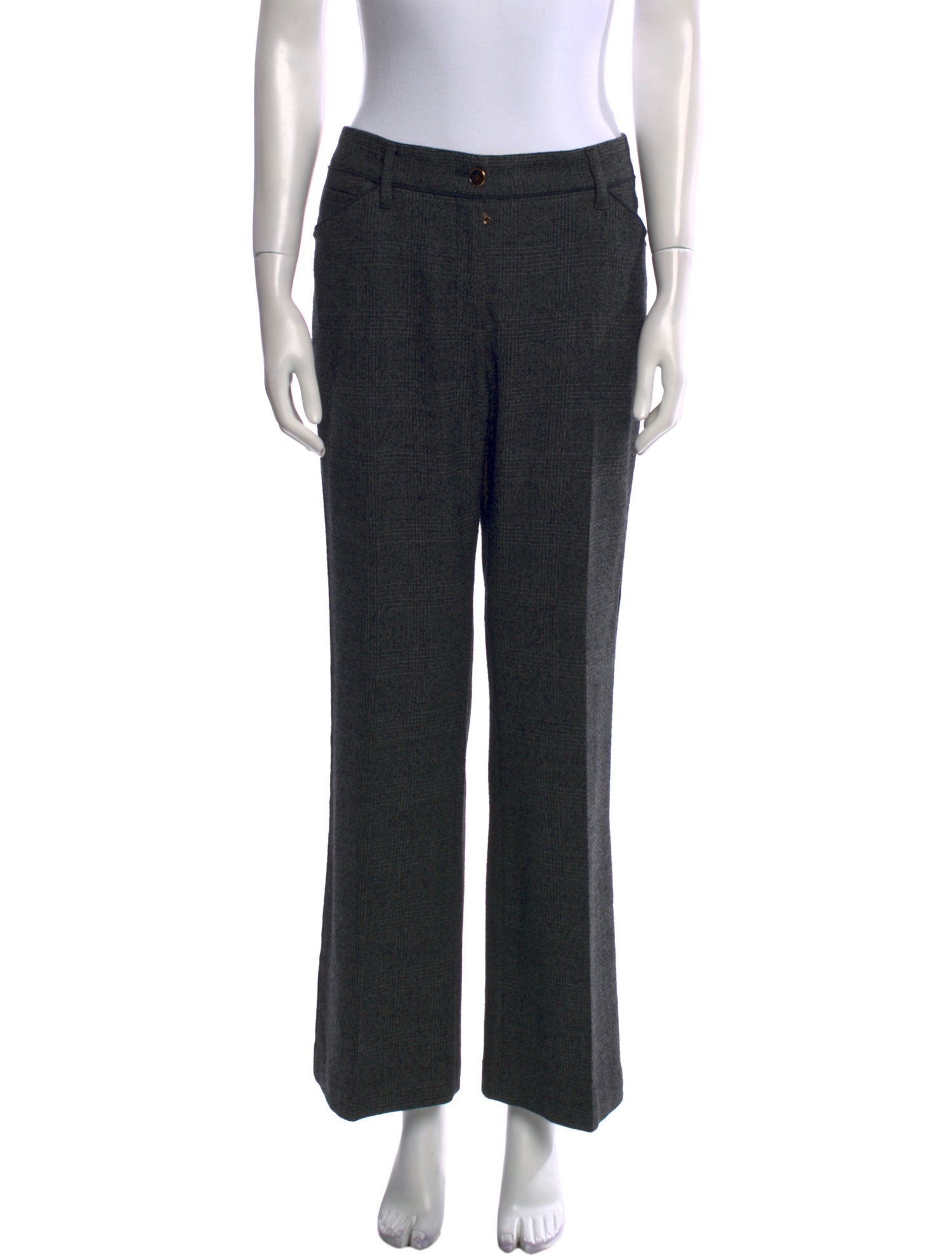 Dolce & Gabbana Virgin Wool Wide Leg Pants