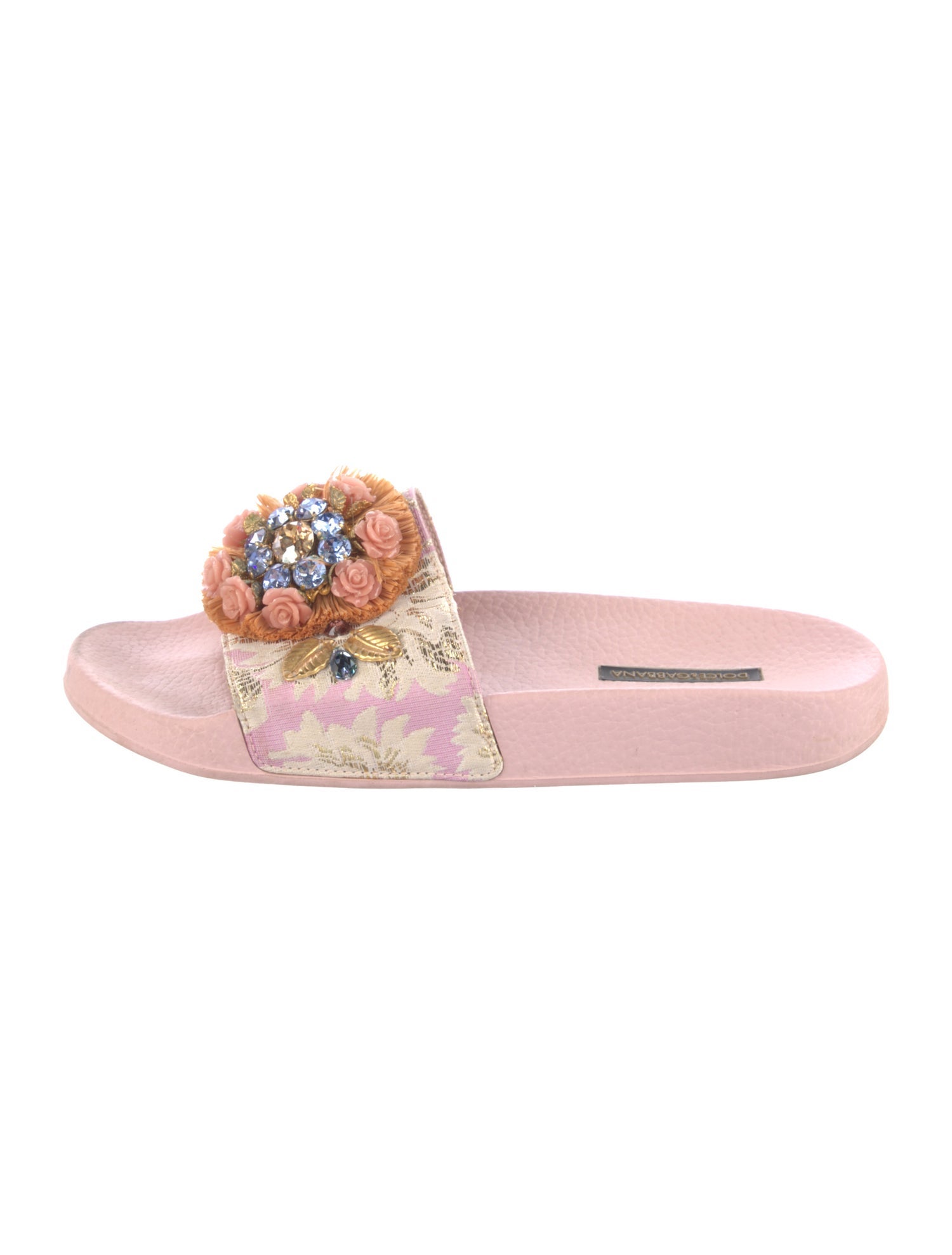 Dolce & Gabbana Rubber Floral Print Slides