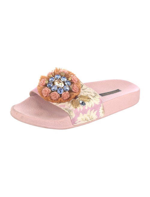 Dolce & Gabbana Rubber Floral Print Slides