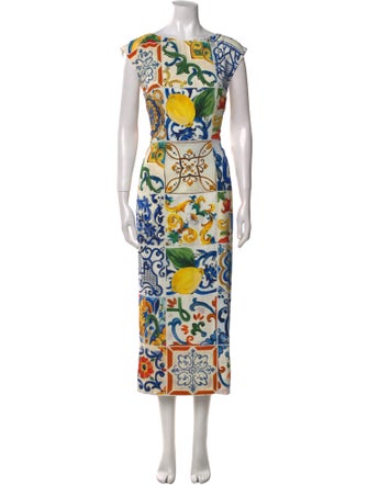 Dolce & Gabbana Silk Long Dress