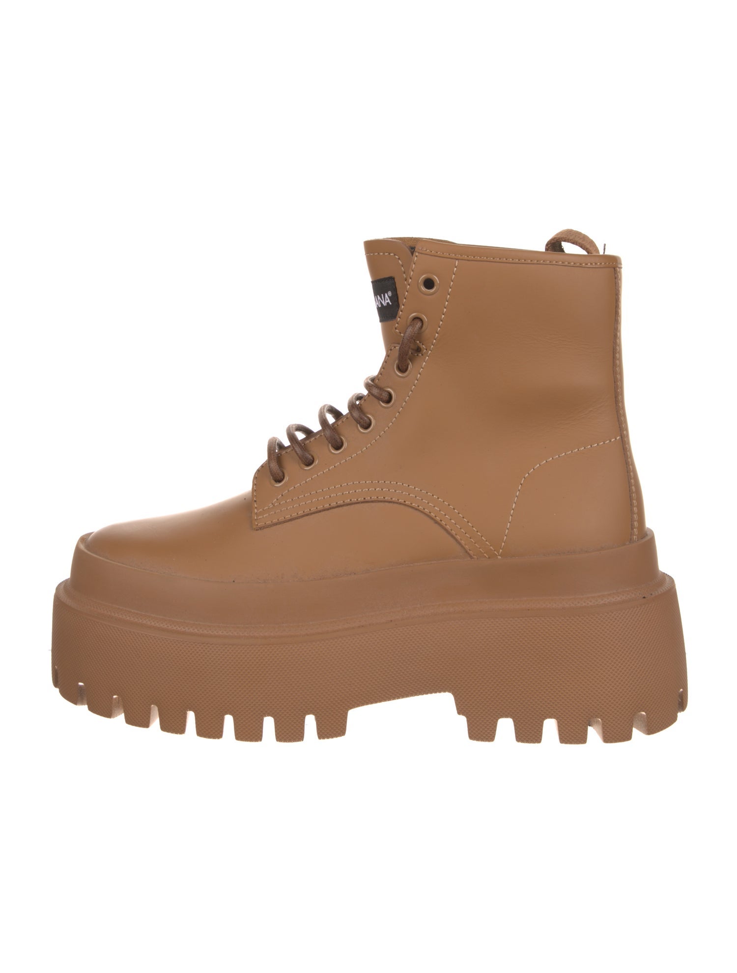 Dolce & Gabbana Leather Combat Boots