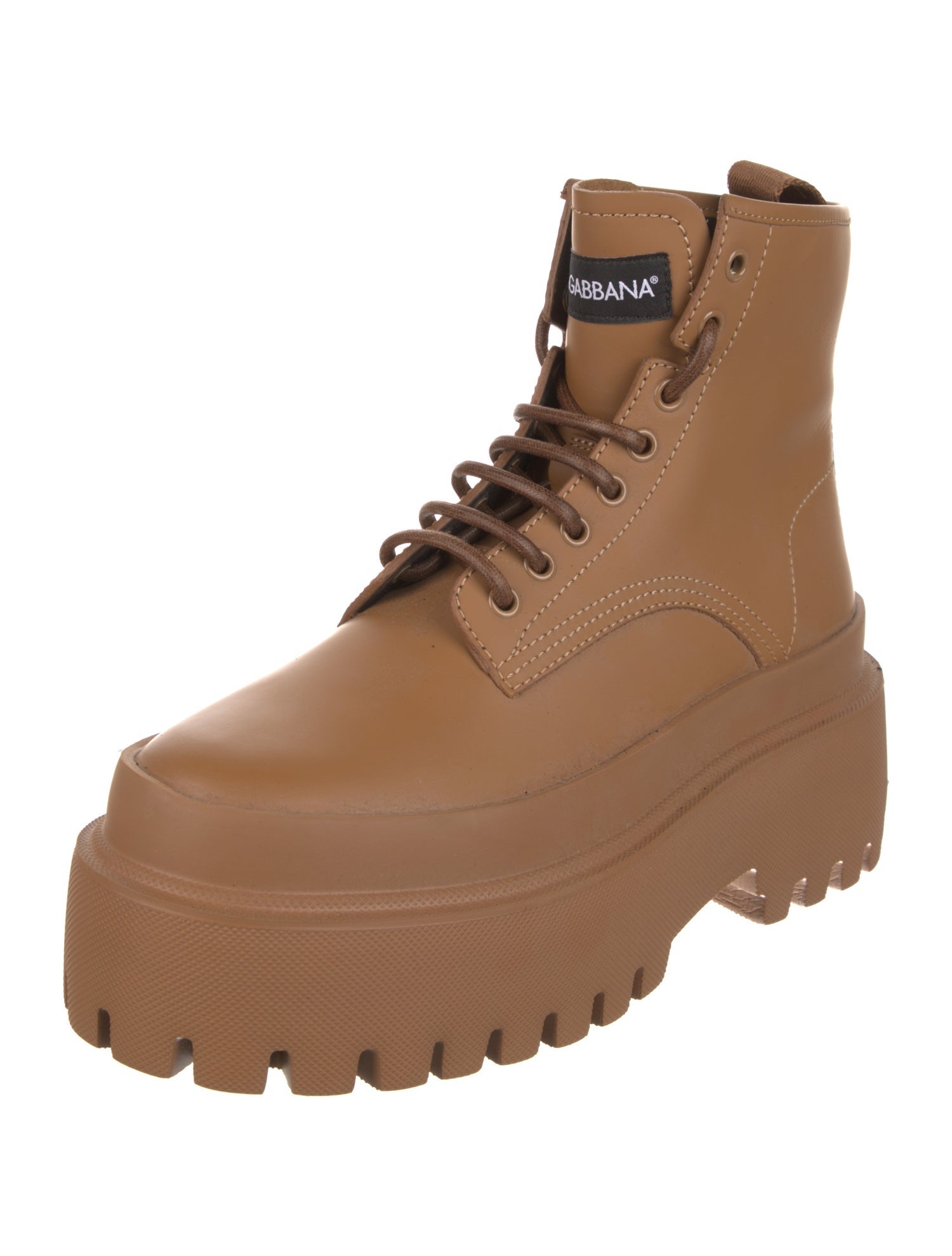 Dolce & Gabbana Leather Combat Boots