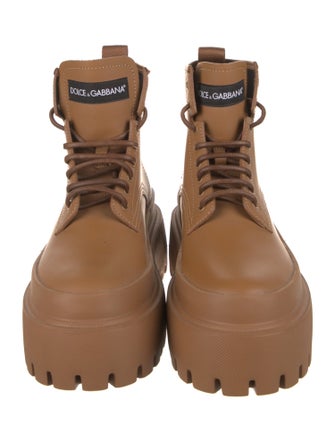 Dolce & Gabbana Leather Combat Boots