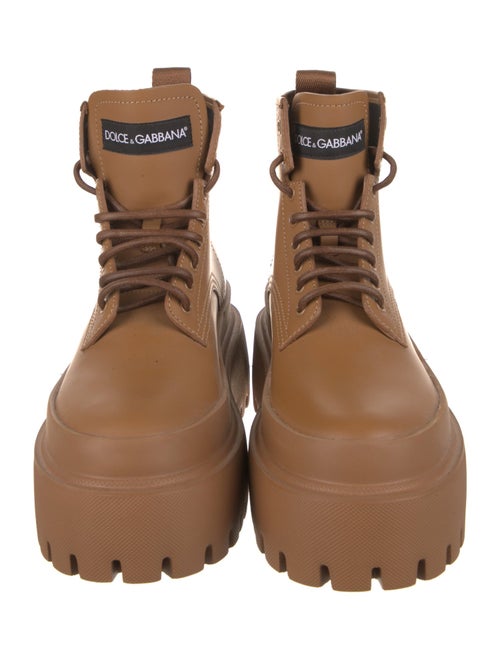 Dolce & Gabbana Leather Combat Boots