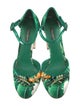 Dolce & Gabbana Satin Floral Print D'Orsay Pumps