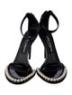 Dolce & Gabbana Faux Pearl Accents Patent Leather Sandals