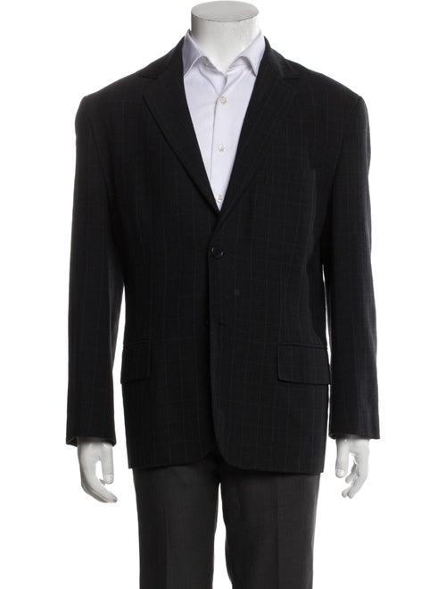 Dolce & Gabbana Wool Plaid Print Blazer