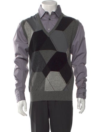 D&G Colorblock Pattern Long Sleeve Shirt