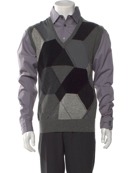 D&G Colorblock Pattern Long Sleeve Shirt