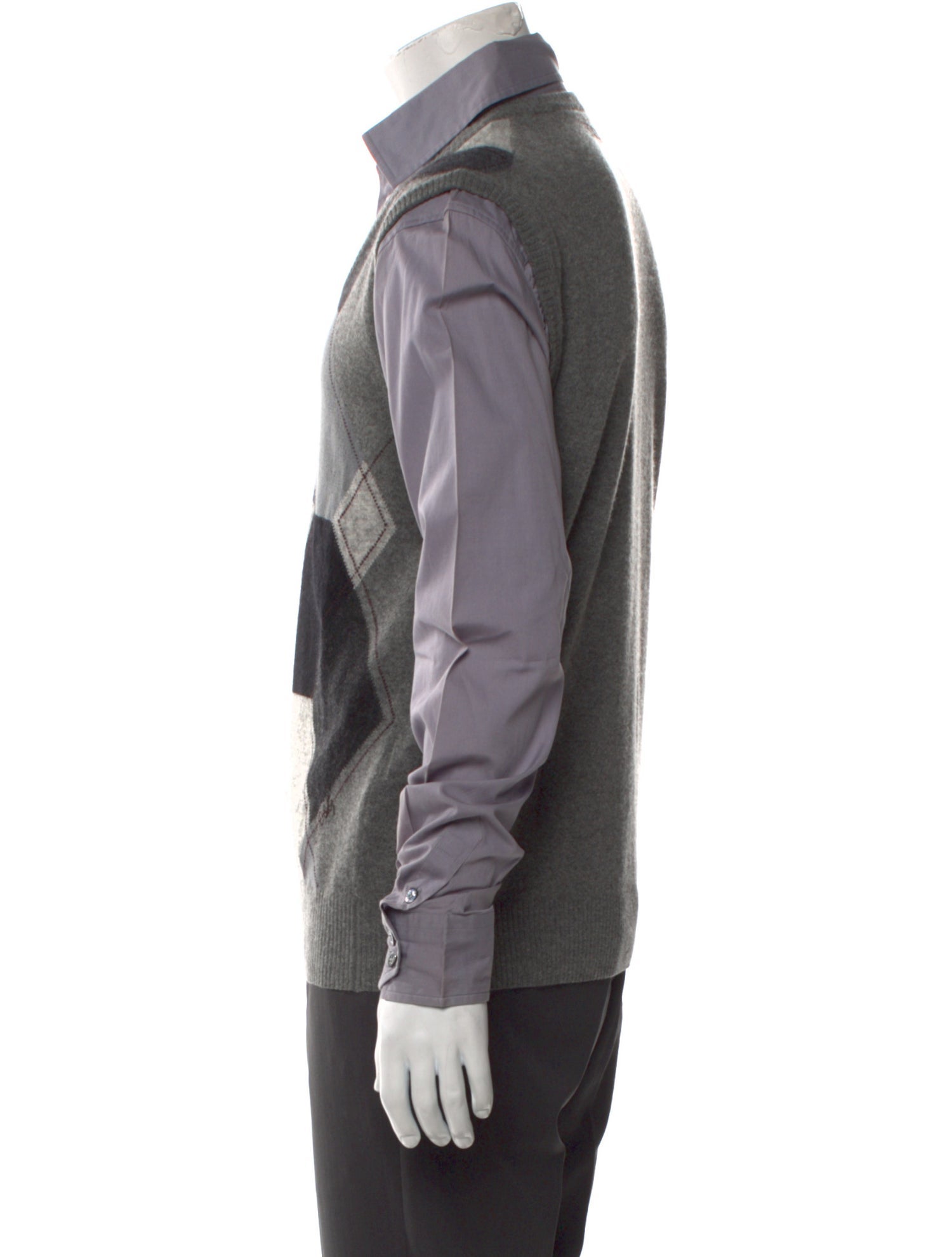 D&G Colorblock Pattern Long Sleeve Shirt