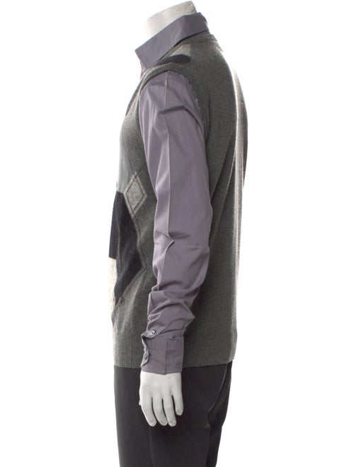 D&G Colorblock Pattern Long Sleeve Shirt