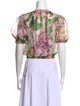 Dolce & Gabbana Silk Floral Print Crop Top