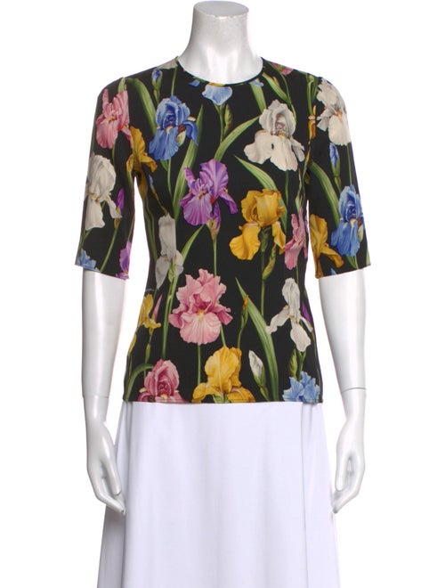 Dolce & Gabbana Silk Floral Print Blouse