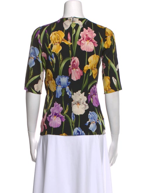 Dolce & Gabbana Silk Floral Print Blouse