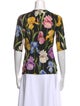 Dolce & Gabbana Silk Floral Print Blouse