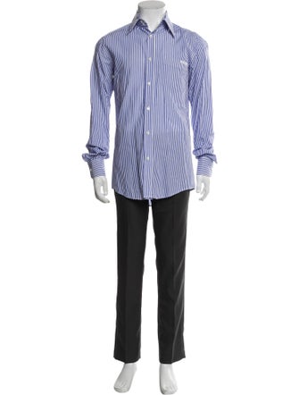 Dolce & Gabbana Striped Long Sleeve Dress Shirt