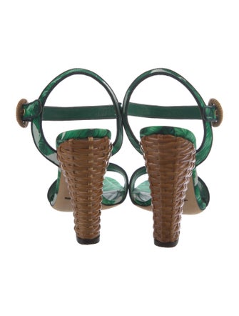 Dolce & Gabbana Flora Print Satin Sandals