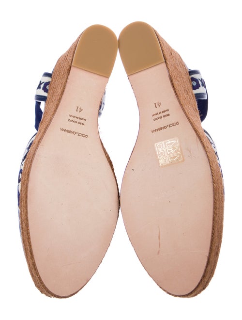 Dolce & Gabbana Printed Leather Trim Embellishment D'Orsay Pumps