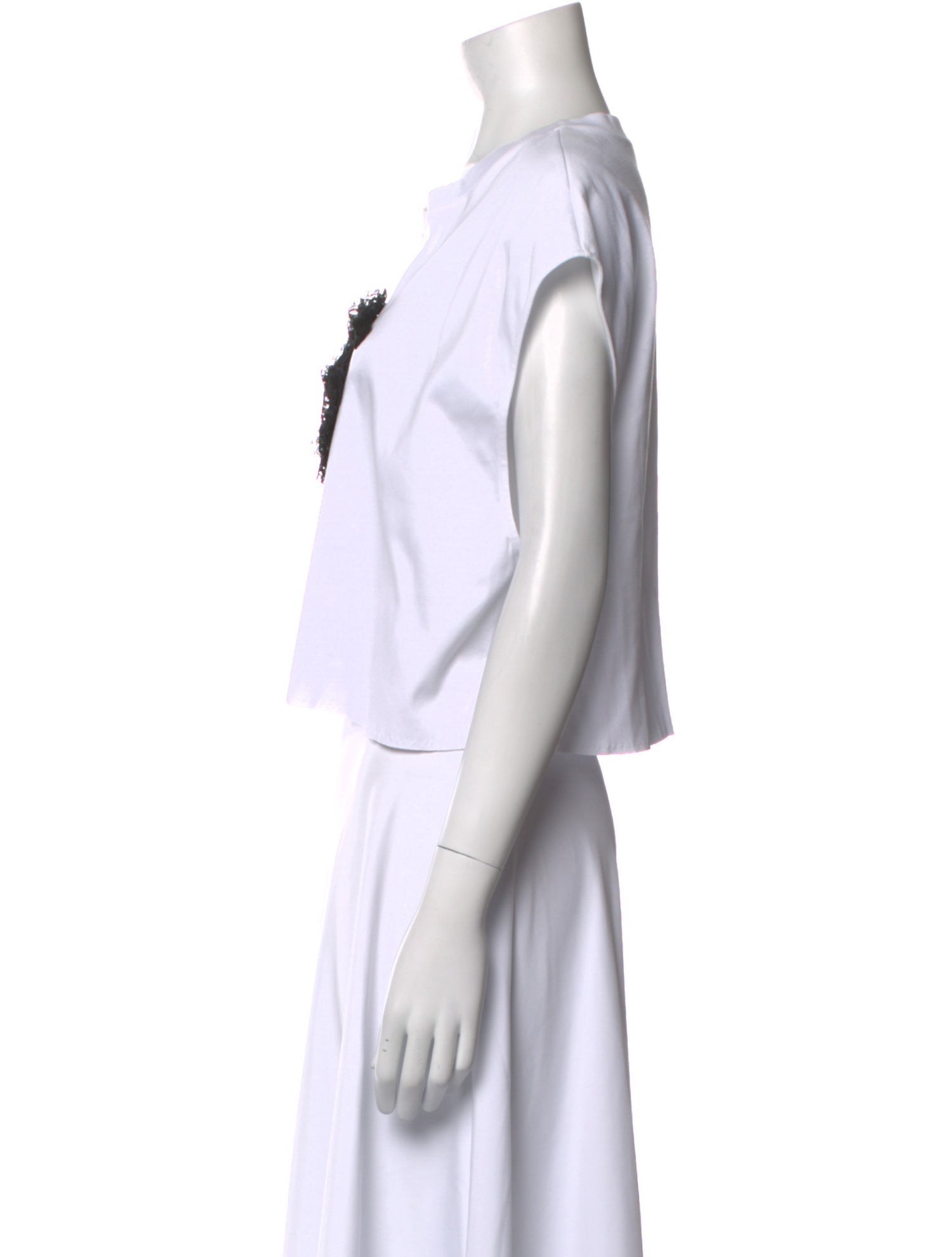 Dolce & Gabbana Graphic Print Crew Neck Crop Top