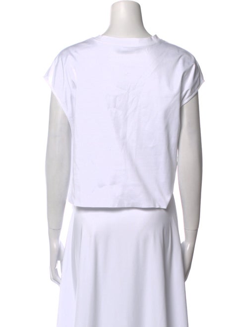 Dolce & Gabbana Graphic Print Crew Neck Crop Top