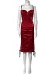 Dolce & Gabbana V-Neck Knee-Length Dress