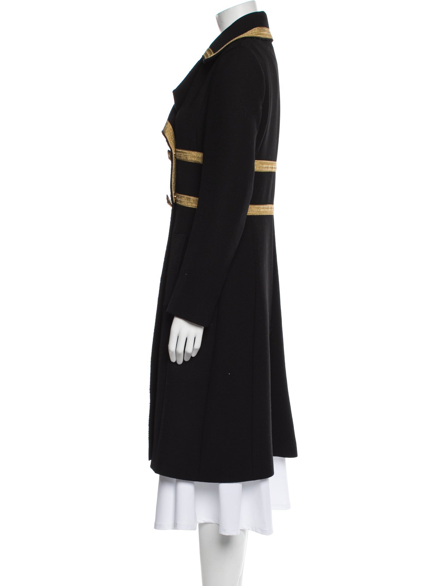 Dolce & Gabbana Virgin Wool Colorblock Pattern Coat