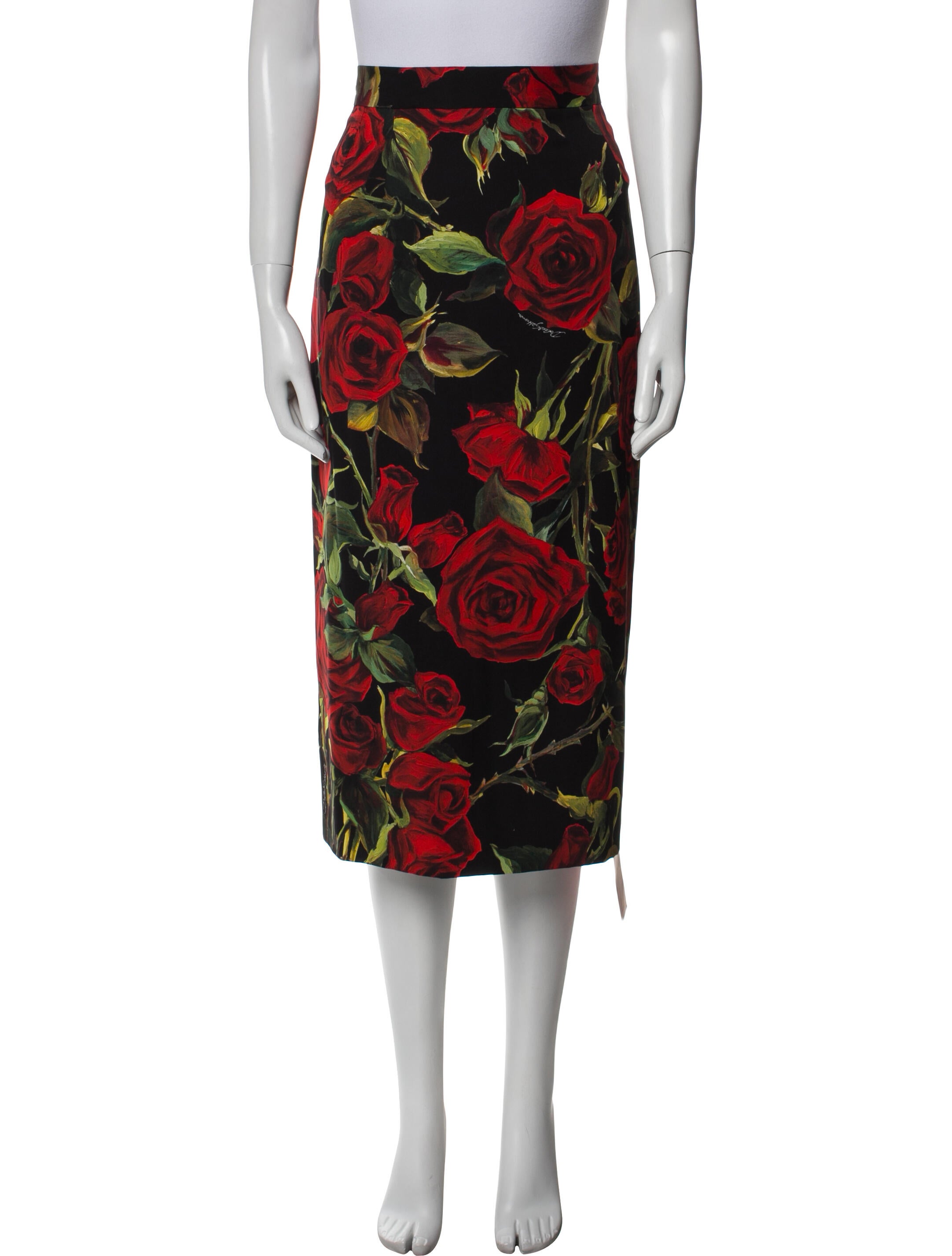 Dolce & Gabbana Silk Midi Length Skirt w/ Tags