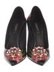 Dolce & Gabbana Leather Floral Print Pumps
