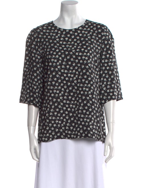 Dolce & Gabbana Printed Crew Neck Blouse