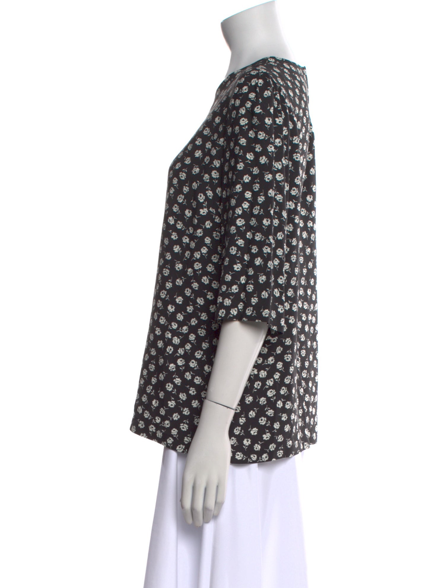 Dolce & Gabbana Printed Crew Neck Blouse