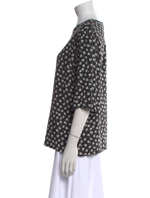 Dolce & Gabbana Printed Crew Neck Blouse