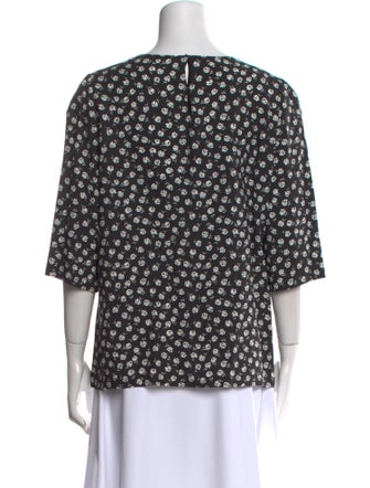 Dolce & Gabbana Printed Crew Neck Blouse