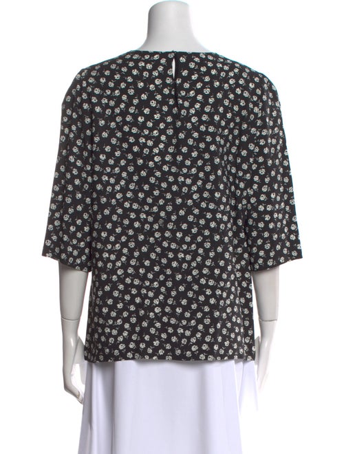 Dolce & Gabbana Printed Crew Neck Blouse