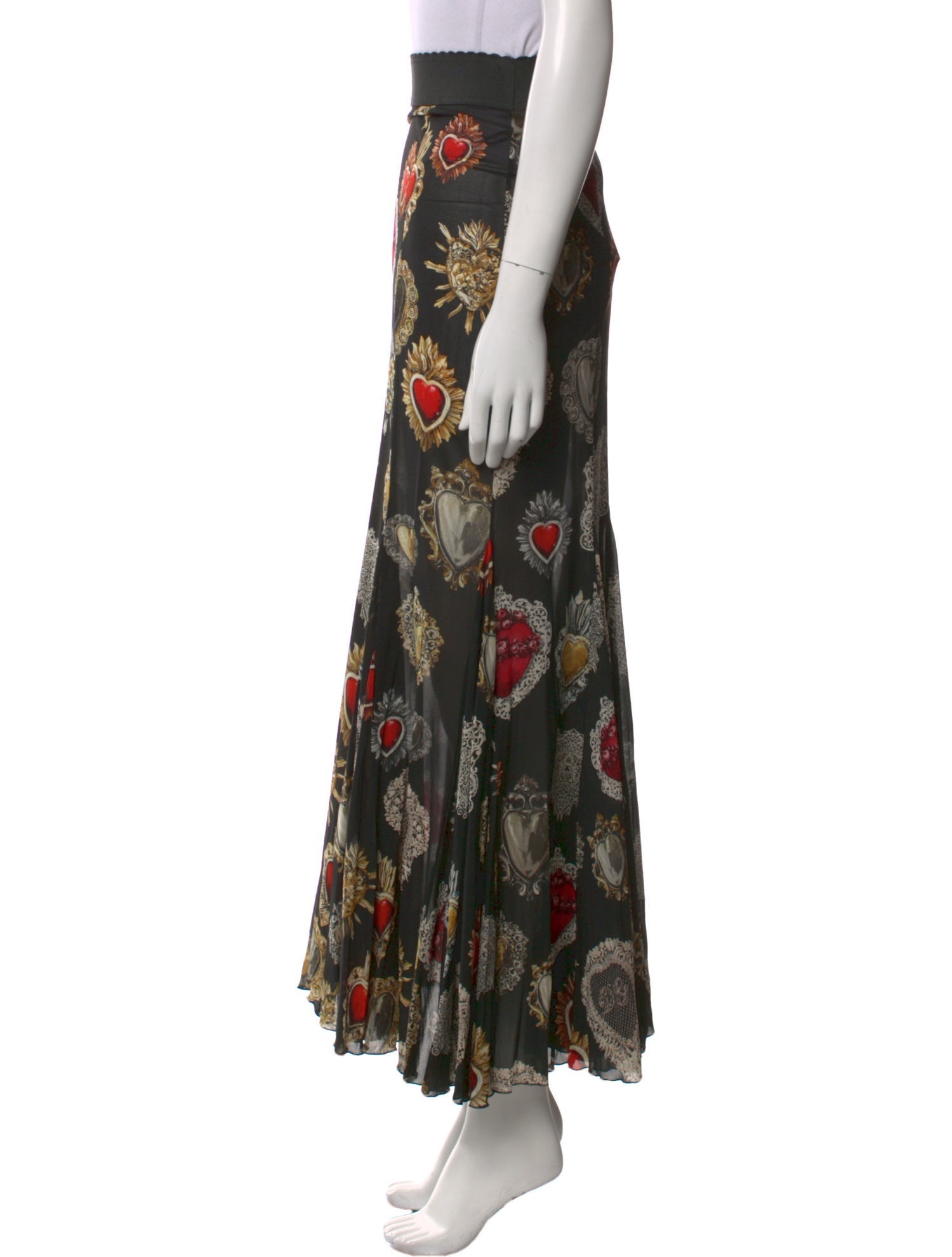 Dolce & Gabbana Silk Long Skirt