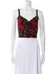 Dolce & Gabbana Nylon Floral Print Crop Top