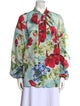 Dolce & Gabbana Silk Floral Print Blouse