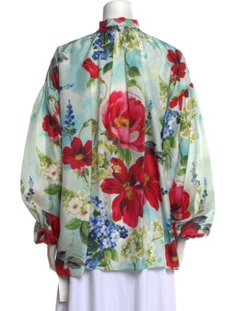 Dolce & Gabbana Silk Floral Print Blouse
