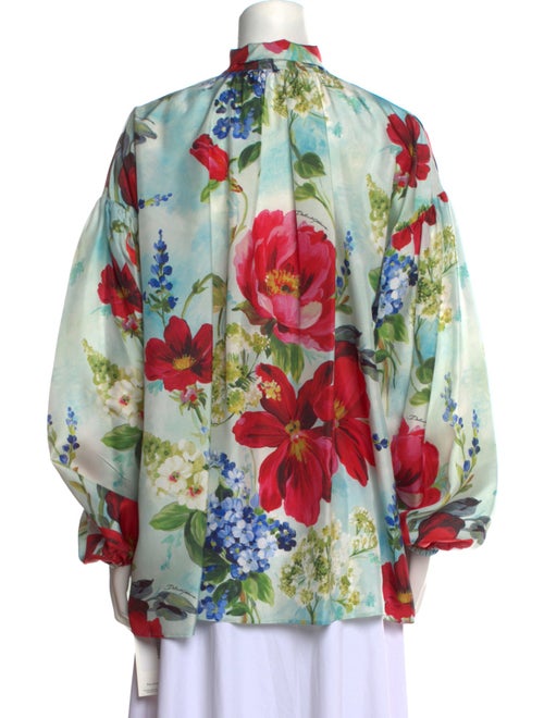 Dolce & Gabbana Silk Floral Print Blouse