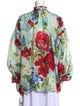 Dolce & Gabbana Silk Floral Print Blouse