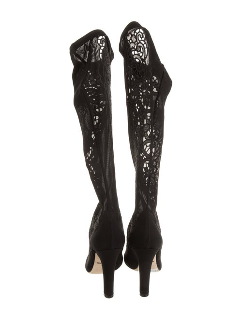 Dolce & Gabbana Lace Pattern Sock Boots