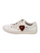 Dolce & Gabbana Leather Glitter Accents Sneakers